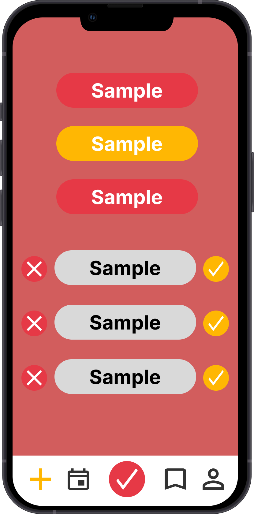 iphone app references selection screen